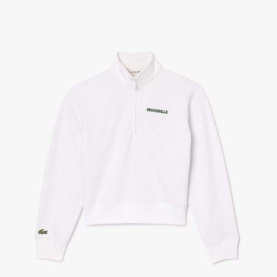 блуза,lacoste,relaxed,fit,zip,up,print,sweatshirt,white