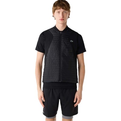елек,облекла,на,разпродажба,мъжки,якета,lacoste,padded,gilet,black,hydro