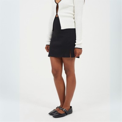 дамска,пола,дамски,облекла,размер,brave,soul,womens,mini,skirt,with,split,hem,detail,black