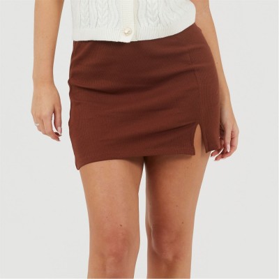 дамска,пола,дамски,облекла,размер,brave,soul,womens,mini,skirt,with,split,hem,detail,chocolate