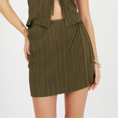 дамска,пола,дамски,облекла,размер,brave,soul,womens,side,tie,plisse,mini,skirt,khaki