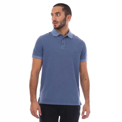 блуза,с,яка,мъжки,тениски,tommy,hilfiger,garment,dye,regular,fit,polo,shirt,blue