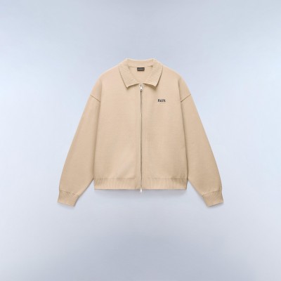 пуловер,мъжки,пуловери,napapijri,men,s,optical,full,zip,crew,neck,jumper,mojave,dess