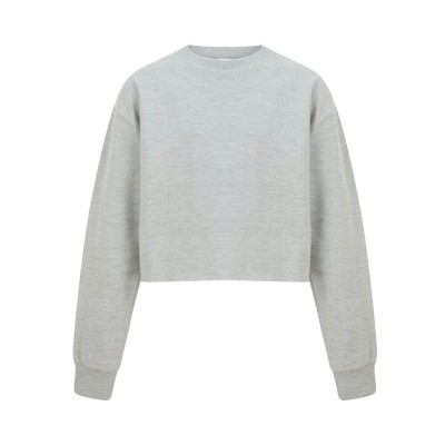 блуза,дамски,блузи,miso,women's,cropped,sweatshirt,grey