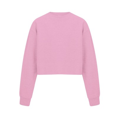 блуза,дамски,блузи,miso,women's,cropped,sweatshirt,pink