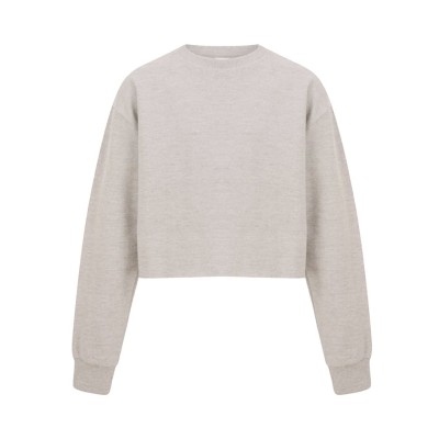 блуза,дамски,блузи,miso,women's,cropped,sweatshirt,oatmeal