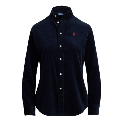 дамска,риза,дамски,ризи,polo,ralph,lauren,women,s,cord,long,sleeve,plain,shirt,navy
