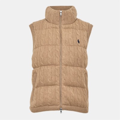 елек,дамски,якета,и,палта,polo,ralph,lauren,women's,knitted,gilet,col,camel