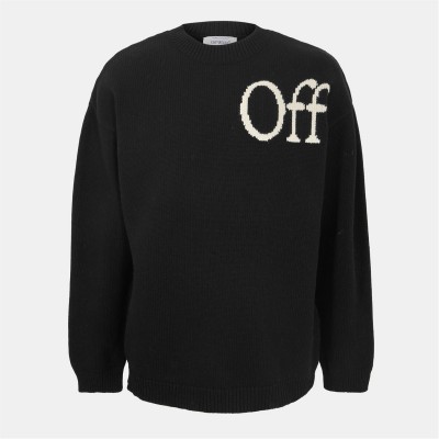пуловер,мъжки,пуловери,off,white,men's,bookish,knitted,crew,neck,jumper,black