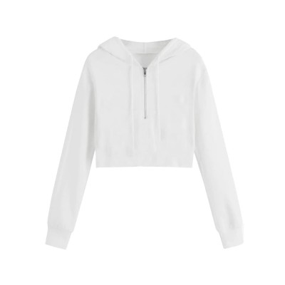 суичър,дамски,горнища,с,качулка,miso,women's,cropped,hoodie,white