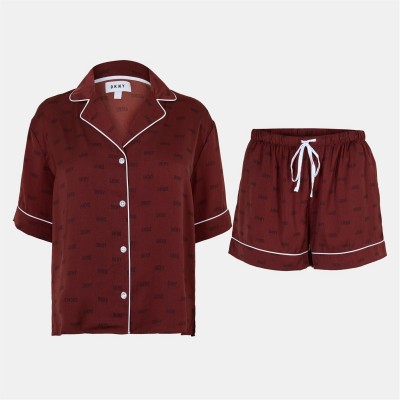 комплект,дамски,пижами,dkny,dkny,mono,ss,pj,set,ld99,red