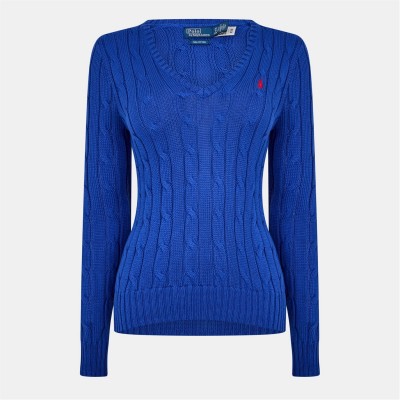 пуловер,дамски,плетени,дрехи,polo,ralph,lauren,women's,kimberly,crew,neck,jumper,rugby,royal