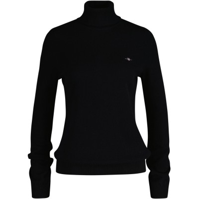 дамски,плетени,дрехи,gant,extrafine,lambswool,rollneck,black,black