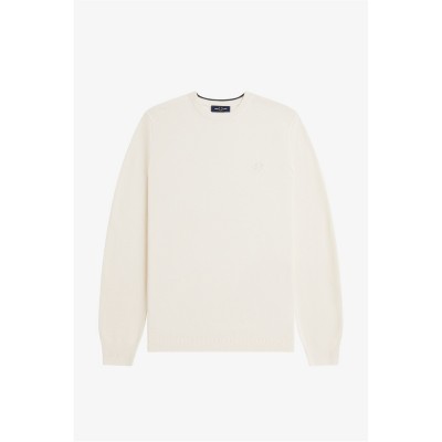 пуловер,мъжки,пуловери,fred,perry,men's,pique,crew,neck,jumper,ecru,560