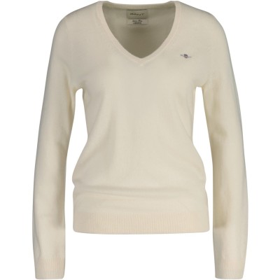 дамски,плетени,дрехи,gant,extrafine,lambswool,v,neck,cream,s,cream