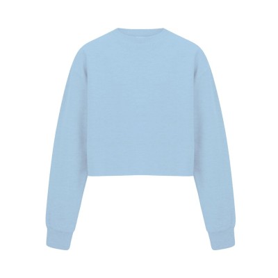 блуза,дамски,блузи,дамски,облекла,размер,miso,women's,cropped,sweatshirt,blue