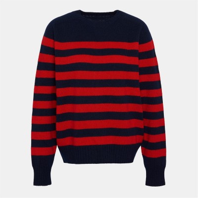 пуловер,дамски,плетени,дрехи,barbour,the,edit,by,alexa,dominic,striped,crew,neck,jumper,navy,ruby