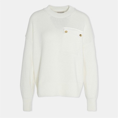 пуловер,дамски,плетени,дрехи,barbour,reighton,crew,neck,jumper,ecru,smu
