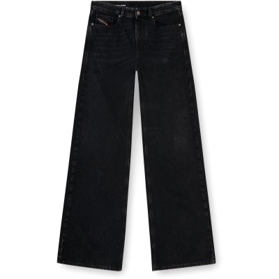 дънки,мъжки,дънки,diesel,men,s,wide,leg,jeans,washed,black