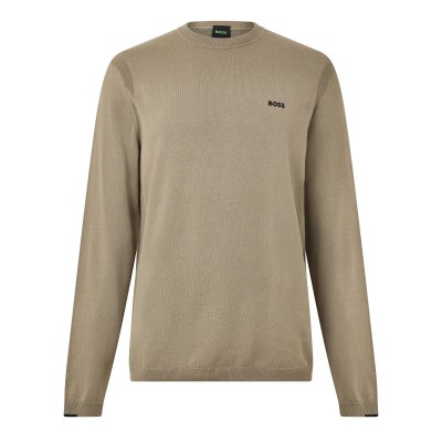 пуловер,мъжки,пуловери,boss,mens,boss,green,crew,neck,jumper,with,logo,detail,light,green,334