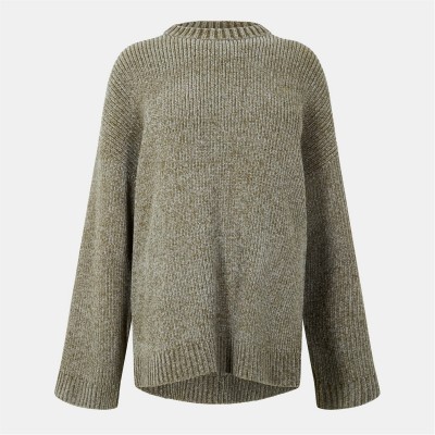 пуловер,дамски,плетени,дрехи,jack,wills,women's,chenille,crew,neck,jumper,light,khaki