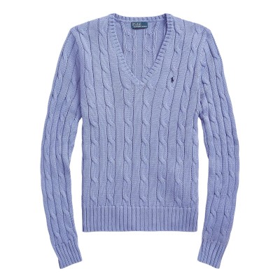 дамски,пуловер,дамски,плетени,дрехи,polo,ralph,lauren,women,s,cable,knit,v,neck,jumper,new,litch,blue