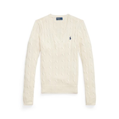 дамски,пуловер,дамски,плетени,дрехи,polo,ralph,lauren,women,s,cable,knit,v,neck,jumper,cream