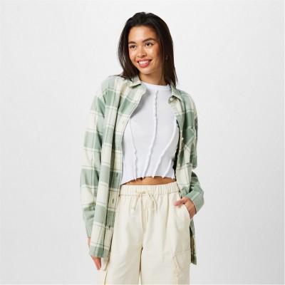 дамски,ризи,jack,wills,flannel,shirt,ld44,iceberg,green
