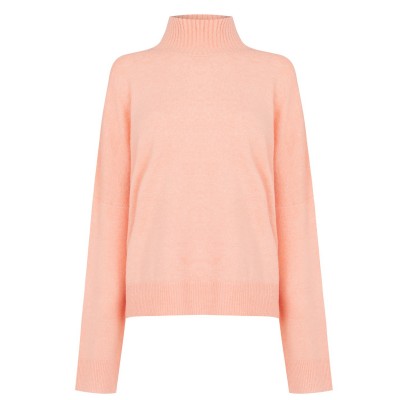 пуловер,дамски,плетени,дрехи,french,connection,jeanie,high,neck,jumper,dusty,pink