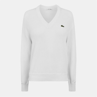 блуза,дамски,плетени,дрехи,lacoste,v,neck,sweater,flour