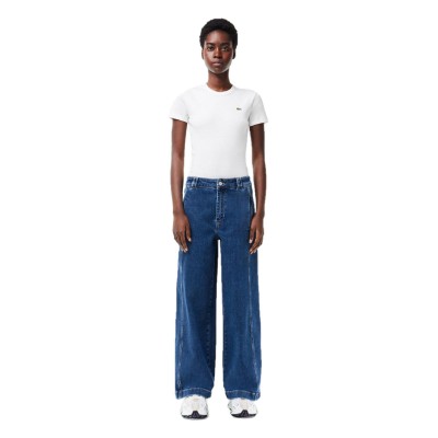 дамски,дънки,дамски,дънки,lacoste,women,s,high,rise,wide,leg,jeans,medium,blue