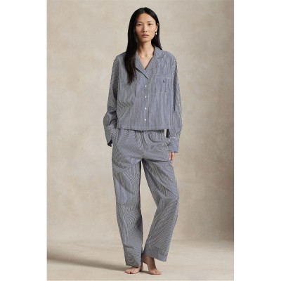 комплект,дамски,пижами,polo,ralph,lauren,polo,stripe,pj,set,ld54,beacon,blue