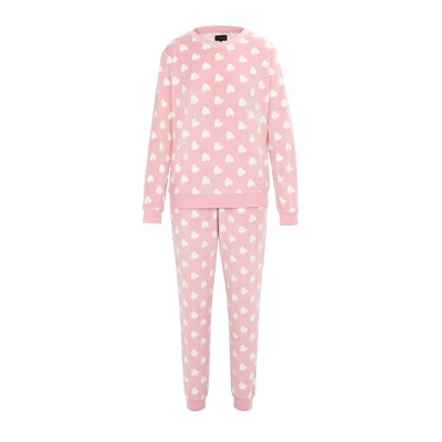 комплект,дамски,пижами,дамски,облекла,размер,linea,long,sleeve,pyjama,set,lady,pink