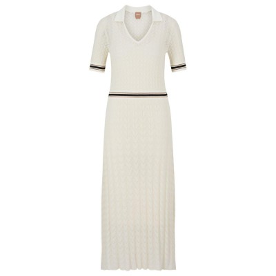 рокля,boss,faselia,knitted,dress,white