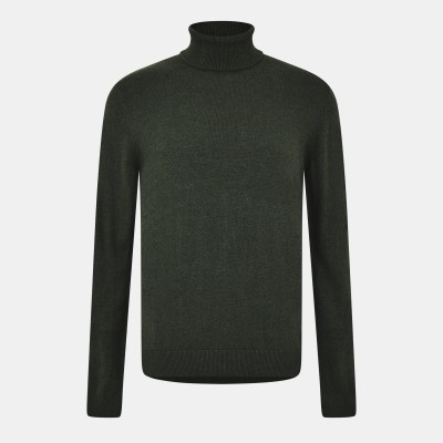 пуловер,мъжки,пуловери,jack,and,jones,men,s,knitted,roll,neck,jumper,kombu,green