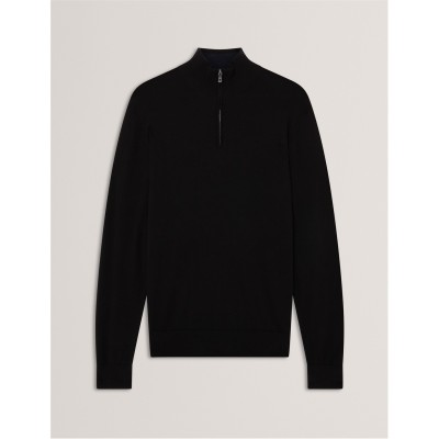 мъжки,пуловери,ted,baker,ted,merino,half,zip,sn00,black