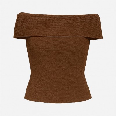 потник,дамски,топове,дамски,облекла,размер,i,saw,it,first,textured,bardot,sleeveless,top,chocolate