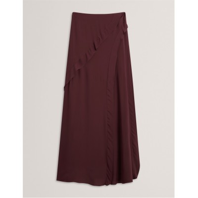 пола,поли,и,къси,панталони,ted,baker,ted,frill,maxi,skirt,ld54,oxblood