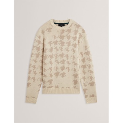 пуловер,мъжки,пуловери,мъжки,тениски,ted,baker,ted,crew,neck,jumper,sn54,ecru