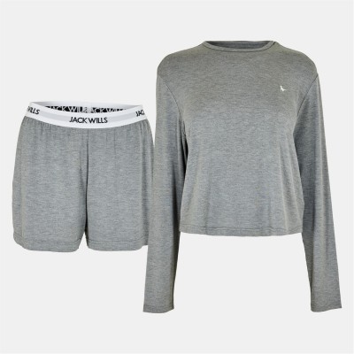 къси,панталони,дамски,пижами,дамски,облекла,размер,jack,wills,waistbnd,shortset,ld54,grey,marl