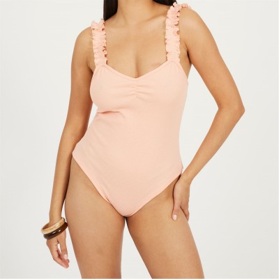 дамски,топове,brave,soul,hem,strap,bodysuit,peach