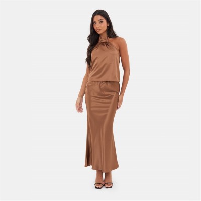 пола,поли,и,къси,панталони,дамски,облекла,размер,i,saw,it,first,satin,maxi,skirt,brown