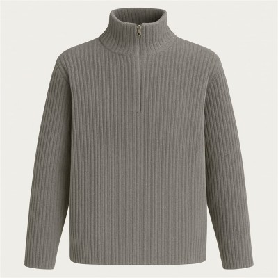пуловер,дамски,плетени,дрехи,i,saw,it,first,zip,neck,jumper,grey