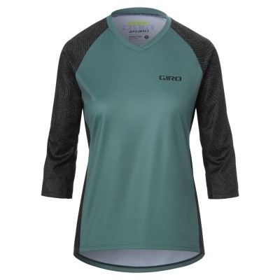 дамска,3/4,фланелка,дамски,топове,облекло,за,колоездене,giro,womens,roust,three,quartermtb,jersey,green,pounce