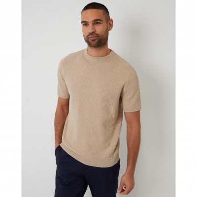 тениска,threadbare,men,s,knitted,t,shirt,beige