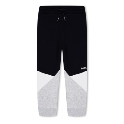детски,анцуг,детски,облекла,boss,block,closed,hem,jersey,jogging,bottoms,infants,black,09b