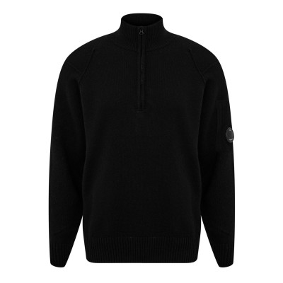 мъжки,пуловери,cp,company,lambswool,grs,half,zipped,knit,black,999