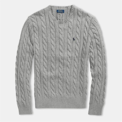 пуловер,мъжки,пуловери,polo,ralph,lauren,cable,knit,jumper,fawn,gry,htr