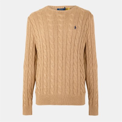пуловер,мъжки,пуловери,polo,ralph,lauren,cable,knit,jumper,camel,melange