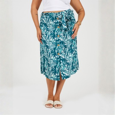 дамска,пола,дамски,облекла,размер,brave,soul,womens,plus,size,all,over,print,midi,skirt,green,leaf